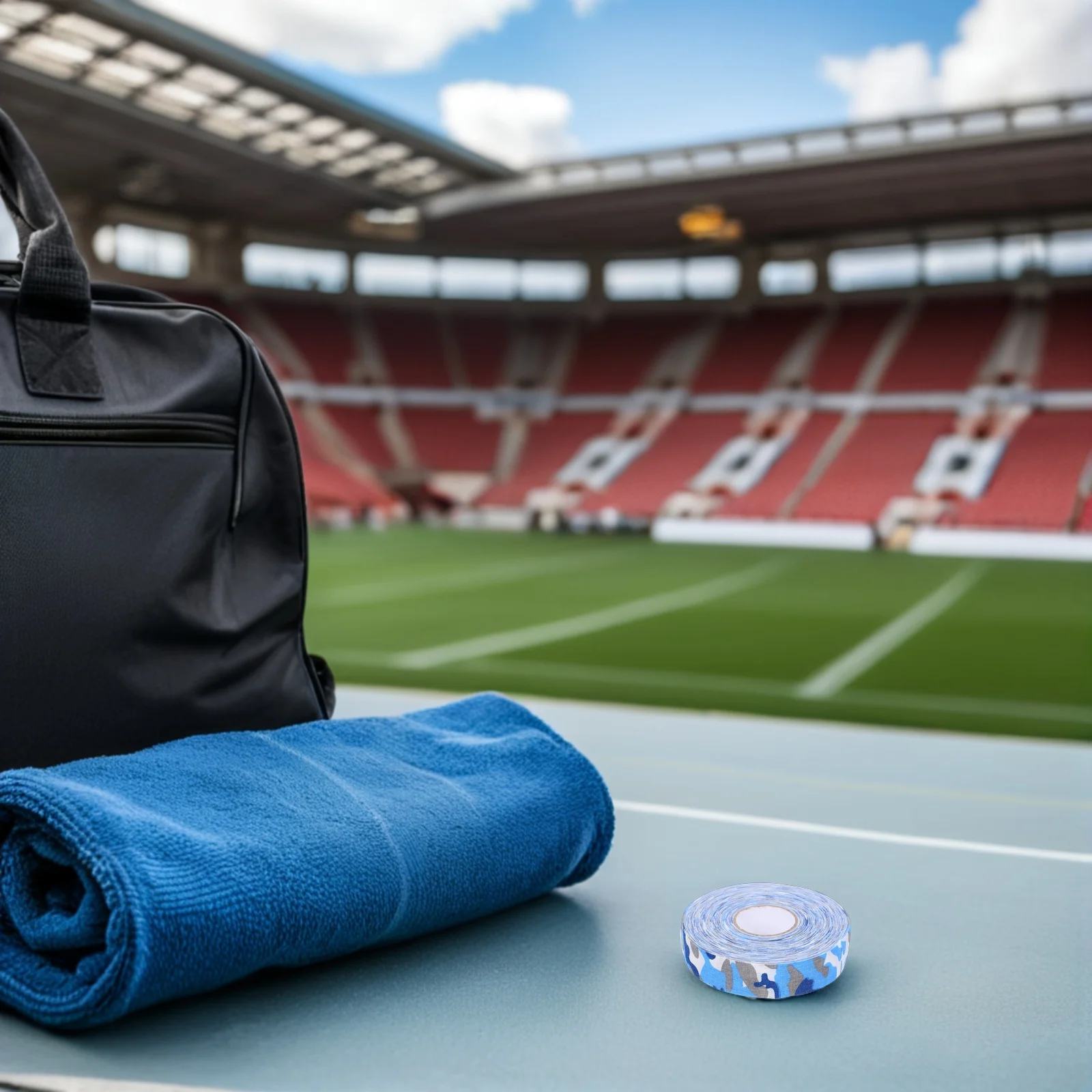 

3 Rolls Camouflage Hockey Stick Tape Polyester Cotton Anti-Slip Sports Grip Wrapper For Ice Field Hockey Professional Adhesive