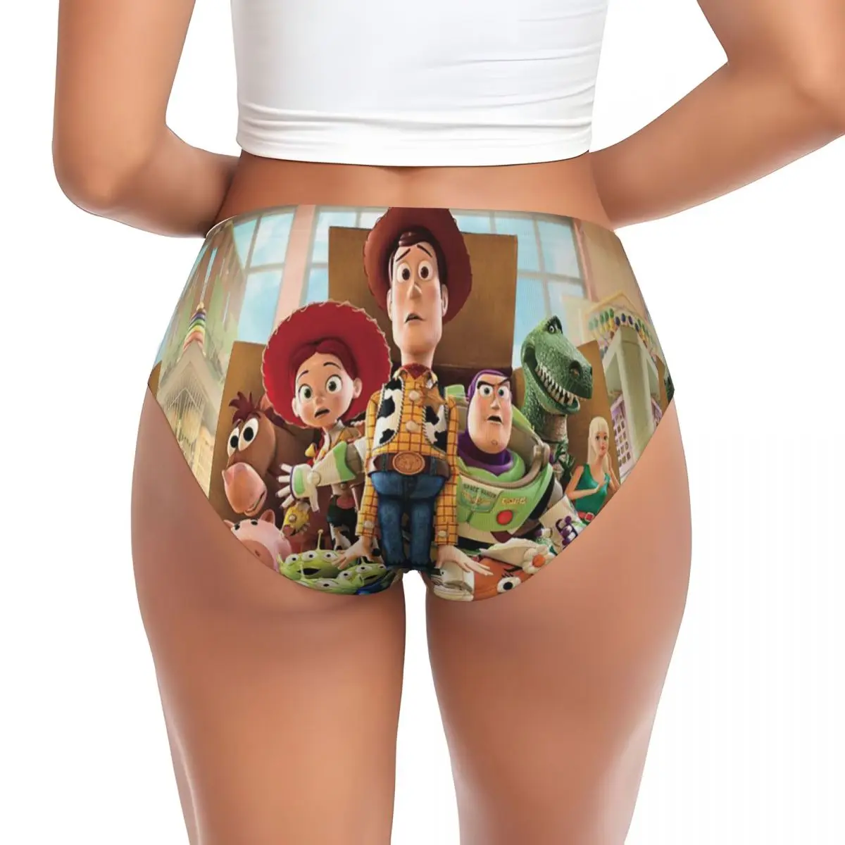 Desenhos animados personalizados Toy Story Calcinhas para Mulheres, Cuecas Respiráveis, Cuecas Femininas, Roupa Interior