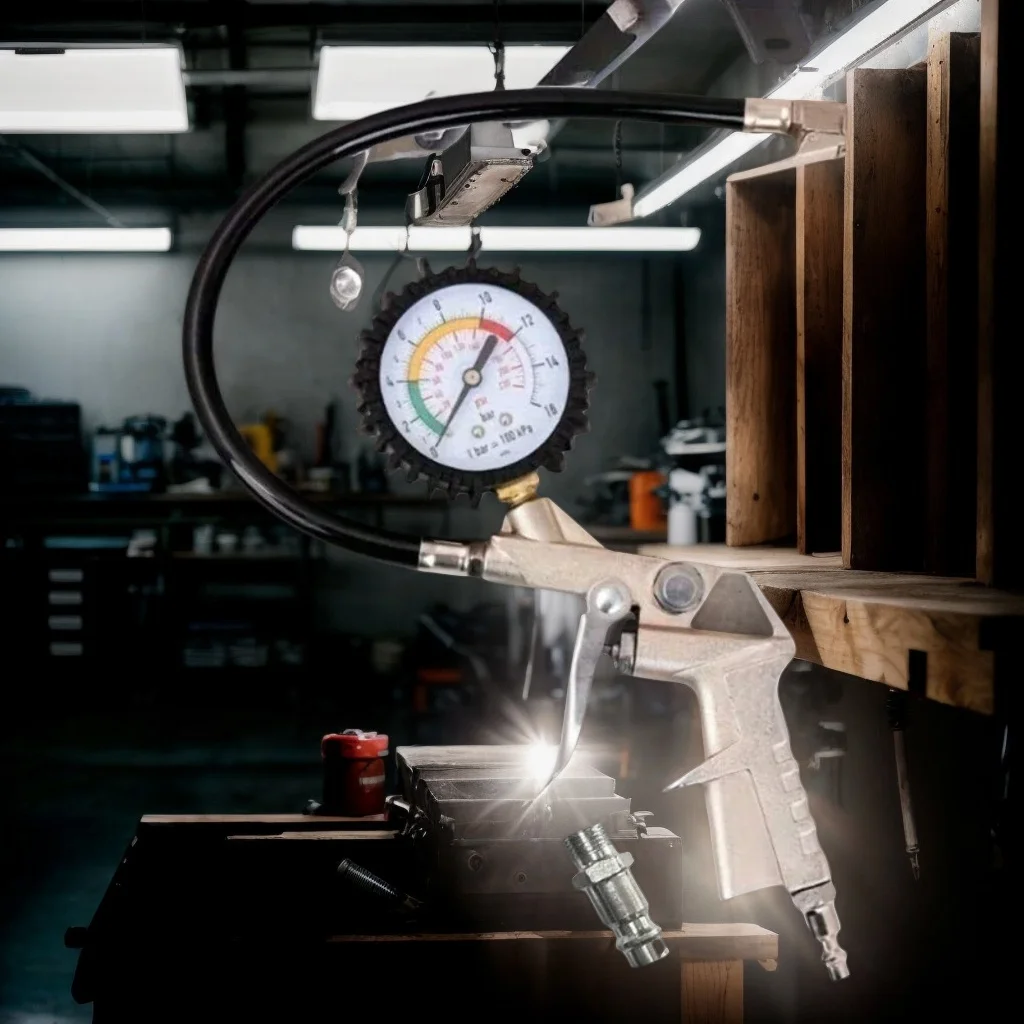 

Tire Pressure Gauge Gun - Durable Inflator Pump Tool for Car Motorcycle SUV Air Compressor Repair