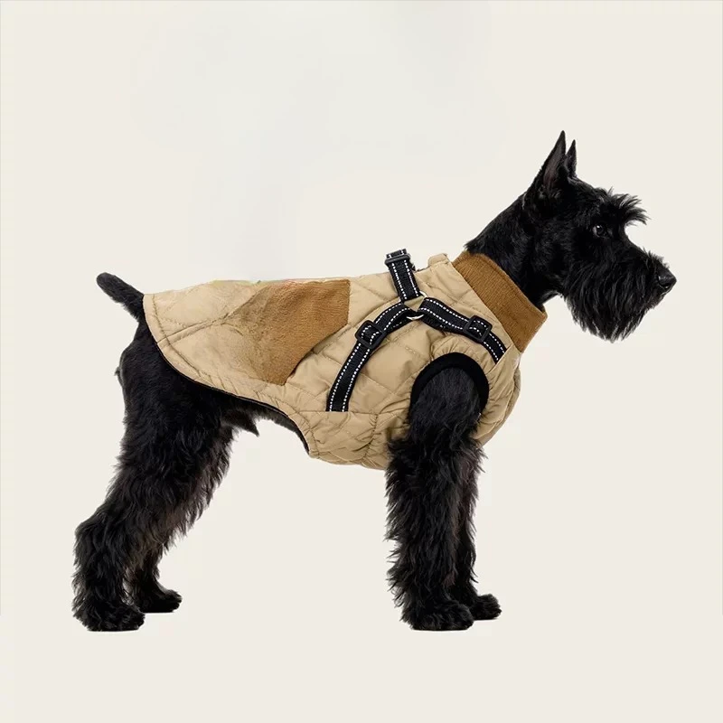 Cat and dog clothes, winter down jackets, fleece thermal vests, vests can be towed