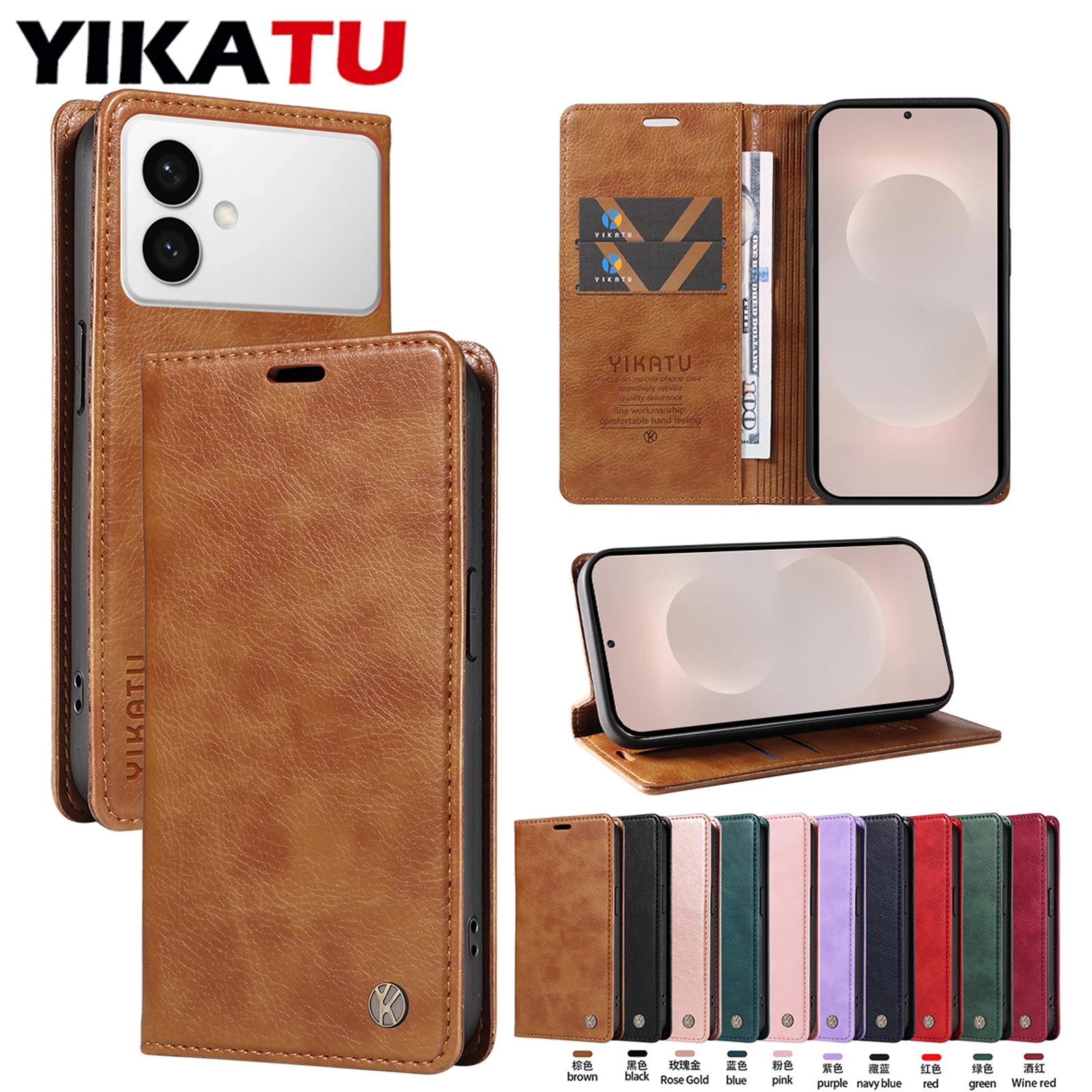 

Кожаный чехол-кошелек для Samsung Galaxy A91 A81 A73 A72 A71 A70 A57 A56 A55 A54 A53 A52 A52S A51 A50S A50 A41 A40 A37 A36 Funda