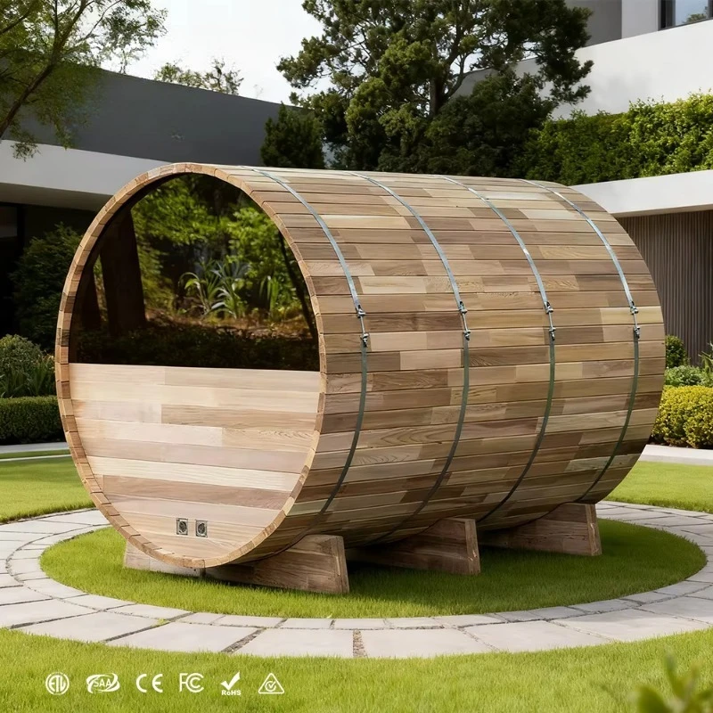Customized Cedar Outdoor Sauna Room with Electric Stove  Home Spa Cabin Use Outdoor Garden Sauna