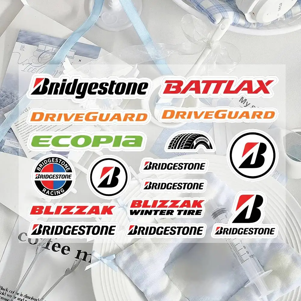 Autocollants réfléchissants pour moto Bridgestone, autocollants imperméables pour casque, scooter, réservoir de carburant, boîte à outils, course