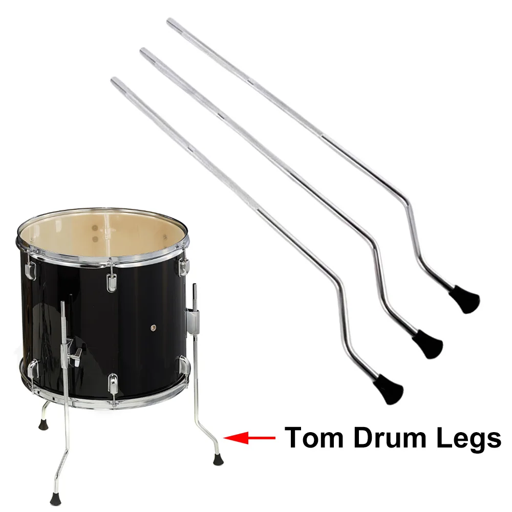 3pcs Floor Tom Drum Leg, Tom Feet Bracket Holder Anti-slip, Tom Drum Stand Feets Replacement