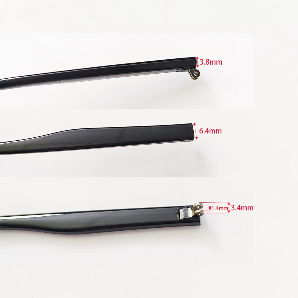 20pcs(10pairs) Two teeth hinge black brown PC glasses eyeglasses temple leg sunglasses temple rod replacement accessories
