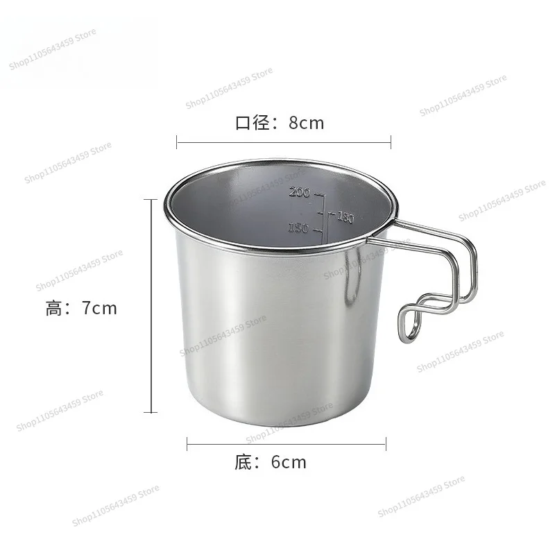 For S190 Outdoor Camping Equipment Thickened Stainless Steel Drinking Cup Portable Snow Cup Beer Cup