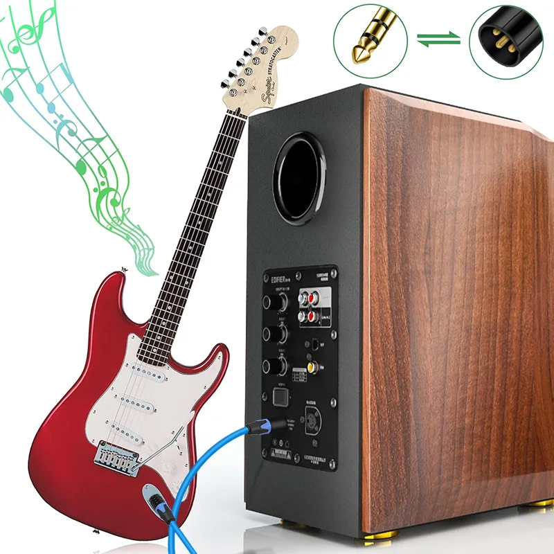 Cavo microfono DREMAKE XLR da 3 Pin a Jack cavo Mic da 6.5mm cavo Aux TRS cavo da 6.35mm/6.5mm maschio a XLR maschio per amplificatore AMP