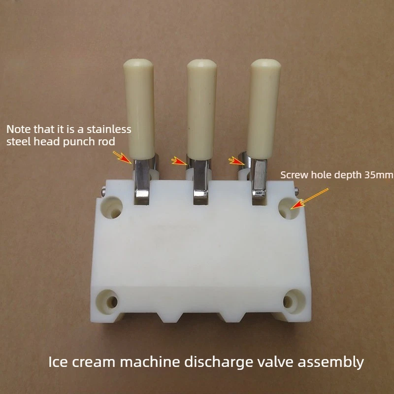Ice Cream Machine Accessories Discharge Valve Assembly Ice Cream Machine Outlet Valve Stainless Steel Head