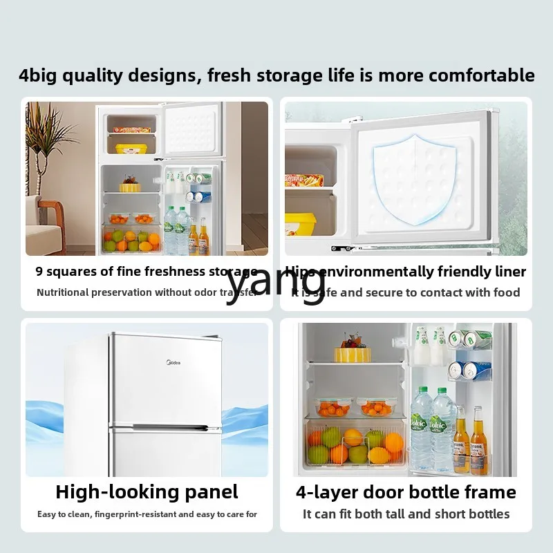 CX 110L + Double Open Two Door Home Dormitory Rental Office Energy Saving Mini Mini Refrigerator