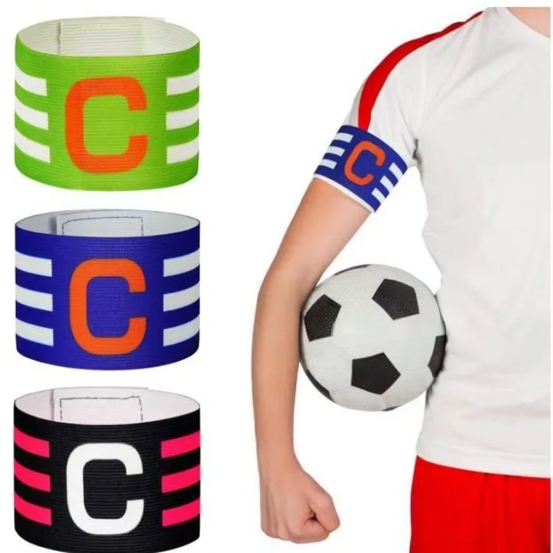 

1pcs Adjustable Soccer Captain Armband C Letter Elastic Arm Band for Team Sports Match Training