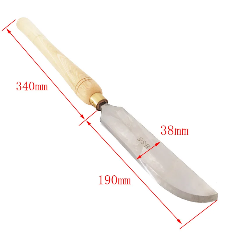 1PC Woodworking DIY Turning Tool Long Round Scraper Knife Shape