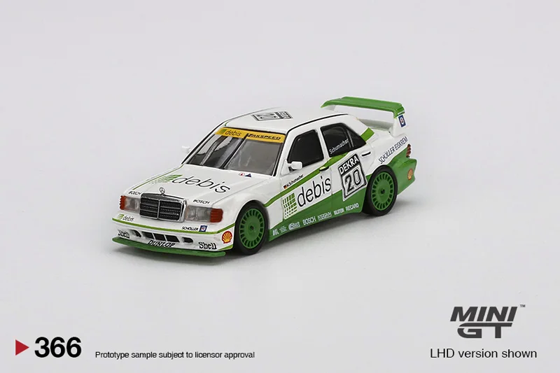 1:64 Mercedes-Benz 190E Schumacher EVO2 Geração II Rally 20 DTM modelo em miniatura fundido em liga metálica, ornamentos para adultos