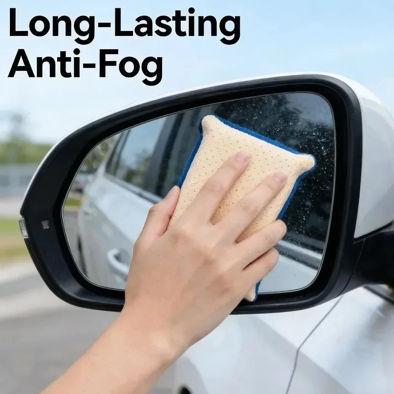 Double-Sided Velour Non-Woven Sponge Blocks for Car Cleaning & Defogging, Window & Rearview Mirror Washing Maintenance