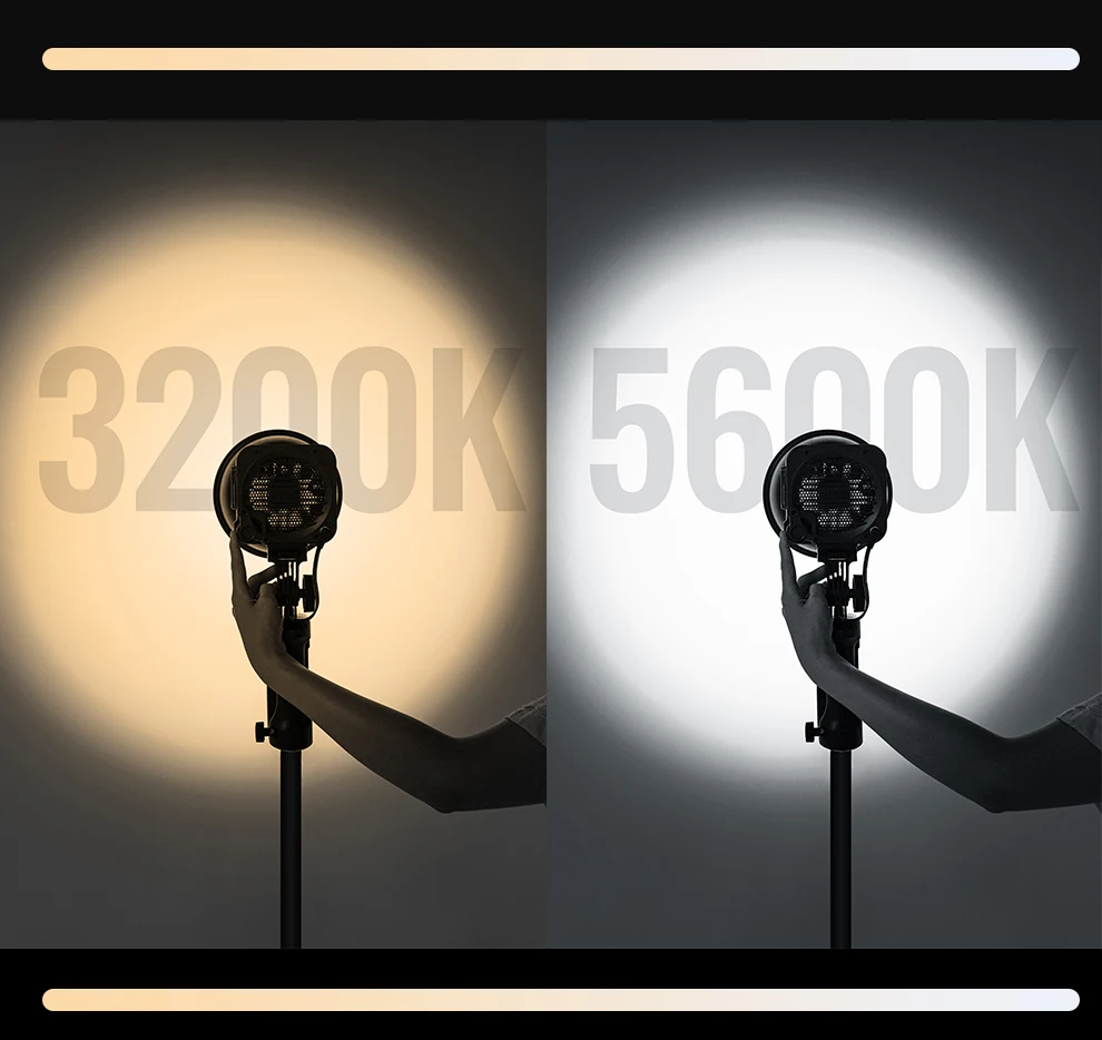 YONGNUO-Portátil Handheld LED Video Light, Fotografia ao ar livre, Estúdio ao vivo, Luz de preenchimento, Bi-Color, YNLUX100, 3200-6500k