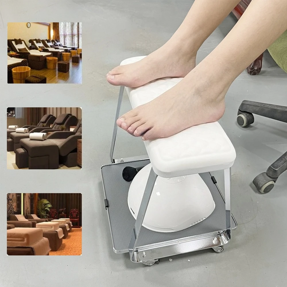 Equipped with A Tool Tray Footstool Nail Salon Specific PU Foam Belt Roller Movable Nail Chair and Foot Support Pedicure Chairs