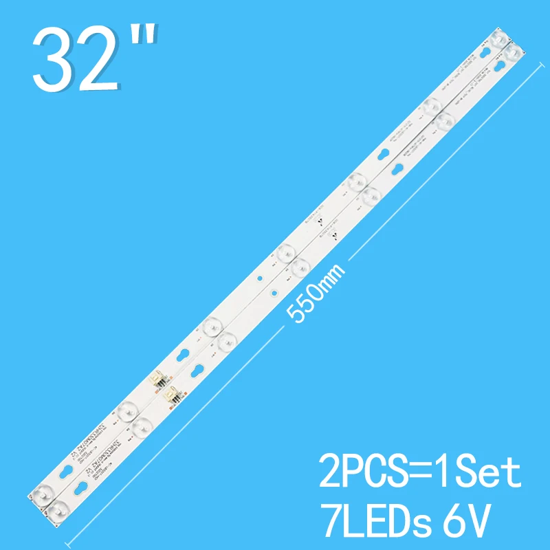 TELLFUNKEN TF-LED32S19 32S3750 32HR330M07A2 V2 LVW320CSOT 32D2700 HR-56613-12785 YHA-4C-LB320T-YHL 2pcs LED backlight strip