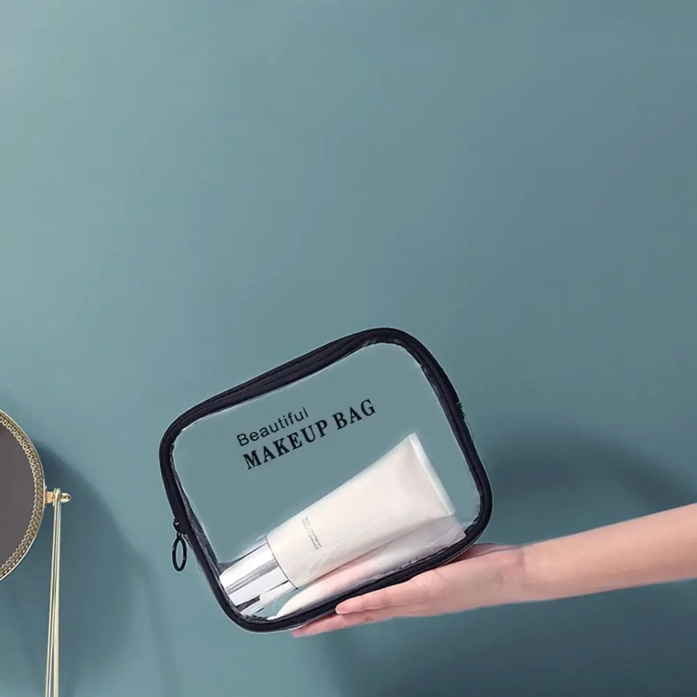 Bolsas de maquillaje con cremallera transparente para mujer, organizador de lavado de baño, bolsas de cosméticos, 1 unidad