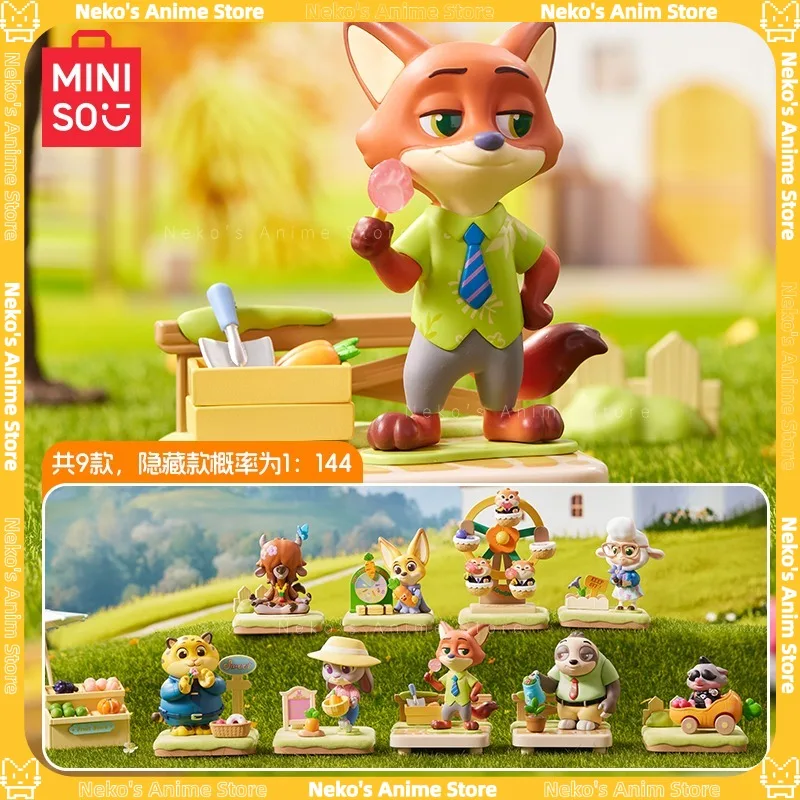 

В наличии MINISO Disney Zootopia Autumn Garden Series слепая коробка игрушки Kawaii аниме фигурка Caixa Caja Surprise Mystery Box