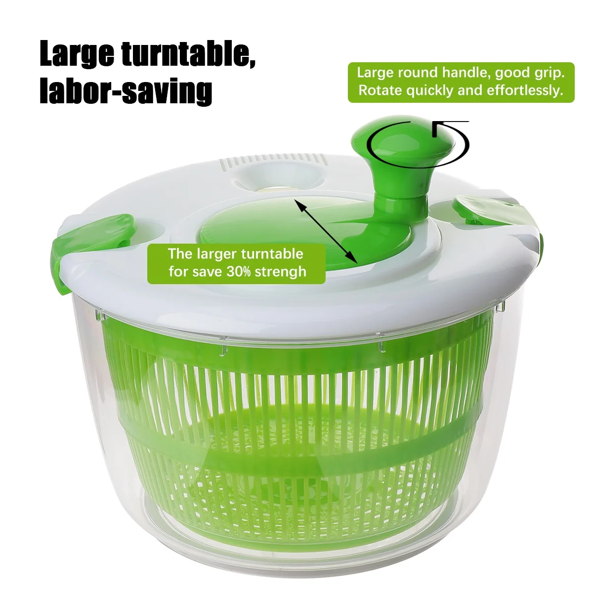 

Spinner Wash Dry Fruits Vegetables Kitchen Salad Salad Dryer Spinner Gadget Vegetable Dryer Home Helper