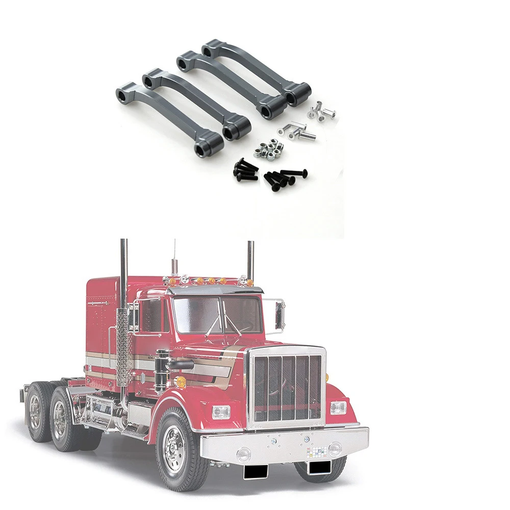 

GOOD~4Pcs Metal Radius Arm Adjustable Lower Link for 1/14 Tamiya Tractor Truck RC Model Car Upgrade Parts,1