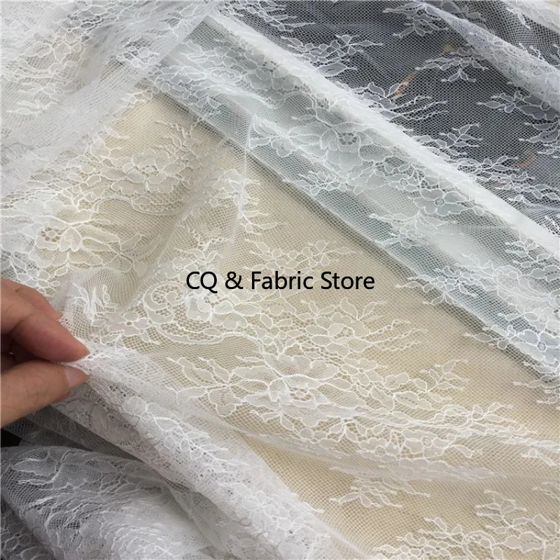 Französischer Stil, 1,5 m breit, Wimpern, Spitzenstoff, Spitzenbesatz, Hochzeitskleid, Stoff, Tischdecke, Vorhang, Zubehör, DIY-Handwerk