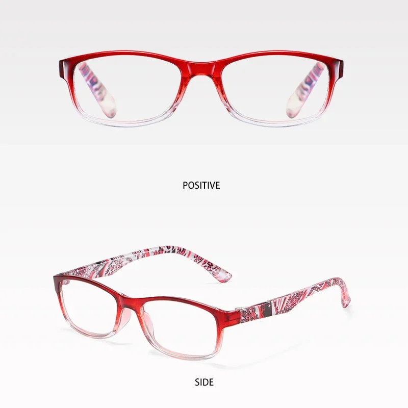 New Women Reading Glasses Vintage Printing Eyeglasses Frame Optical Computer Presbyopia Eyewear +1.0 +1.5 +2.0 +2.5