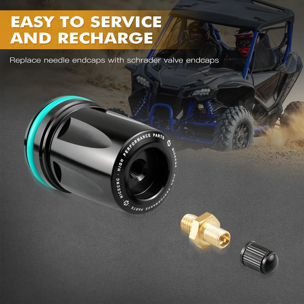 قبعات نهاية خزان النيتروجين للصدمات الأمامية UTV 2.0 بوصة لـ Polaris RZR800S RZR 900 RZR1000S General 900/1000S 2013 2014 2015 #5