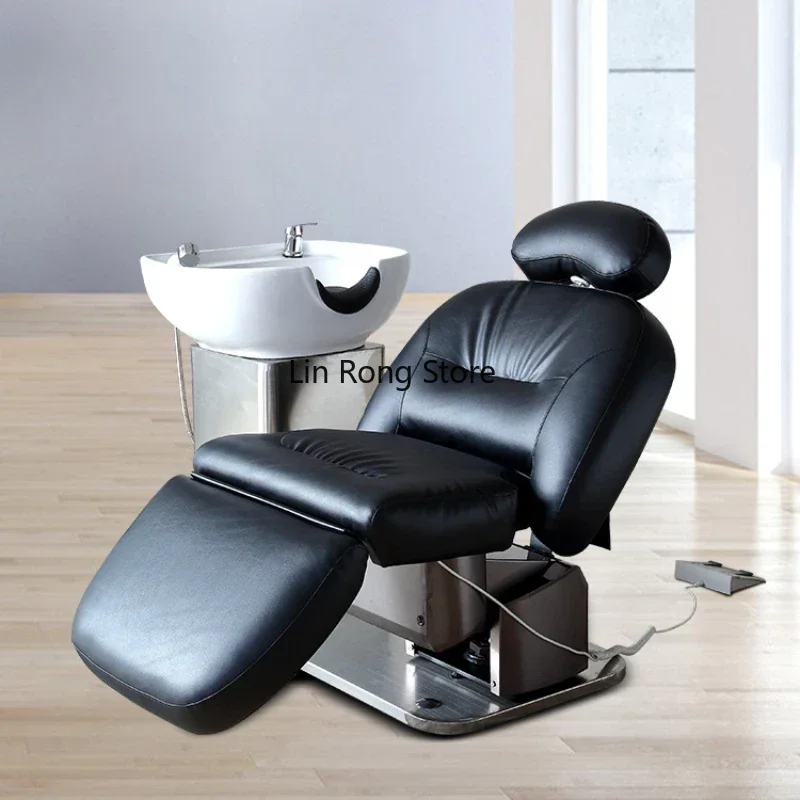 Leather Chair Hairdressing Shampoo Bed Headspa Professional Washbasin Hair Therapy Japanese Water Cama De Pilates Spa Basin