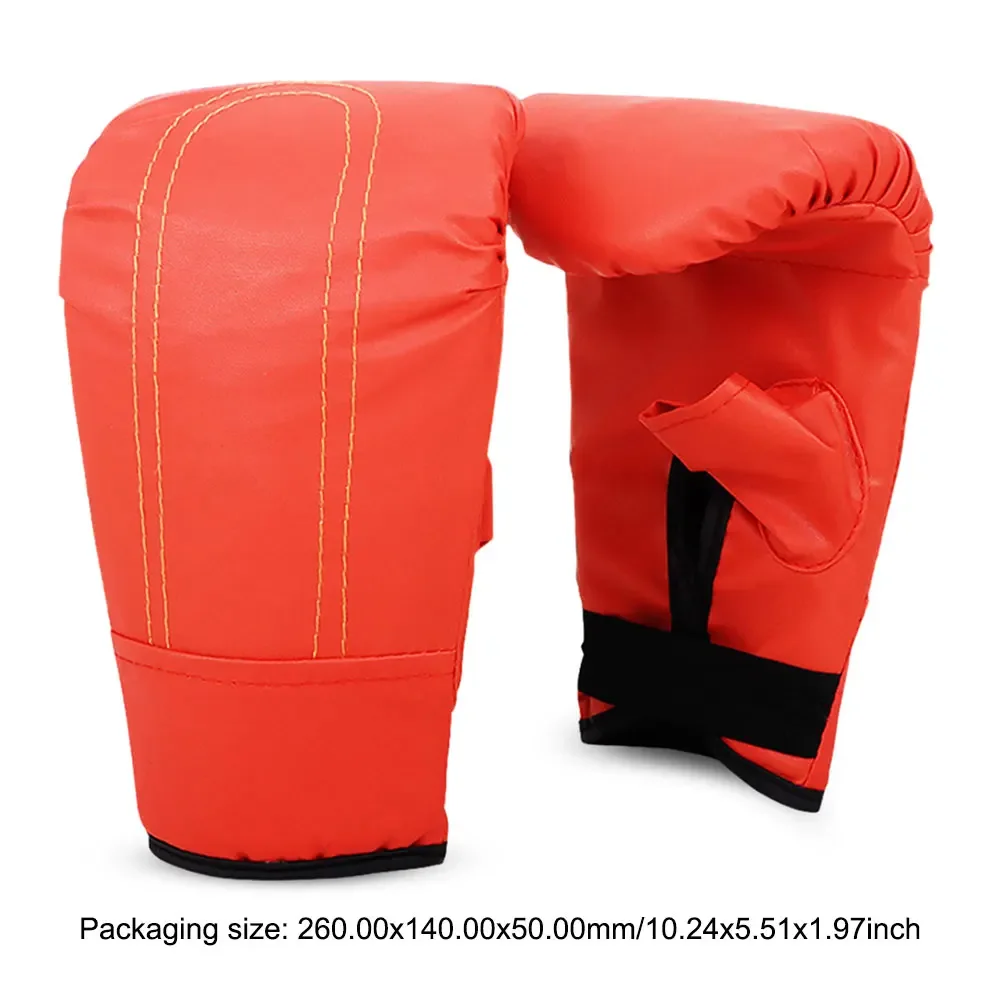 Professional Boxing Gloves PU Leather Kick Boxing Gloves Wear Resistant Punching Training Gloves Adults Kids Sports Supplies - view 6