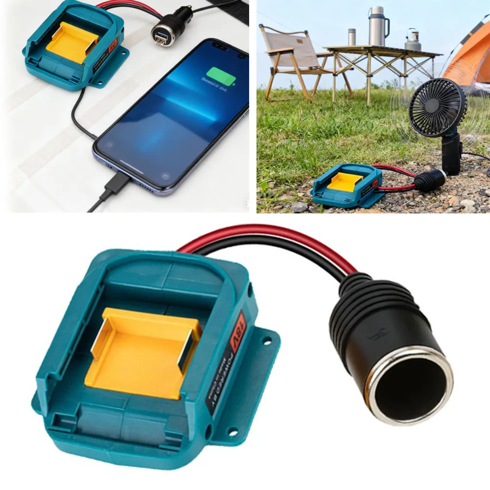 

DC 18V-20V Battery Adapter Converter Socket Interface External Car Charger For 48-11-1820 For Dewalt For DCB205 DCB206 Battery