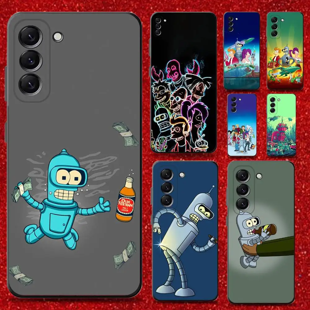 

Cartoon F-Futurama Robot Bender Phone Case For Samsung Galaxy A13,A21s,A22,A31,A32,A52,A53,A71,A80,Soft Black Shell