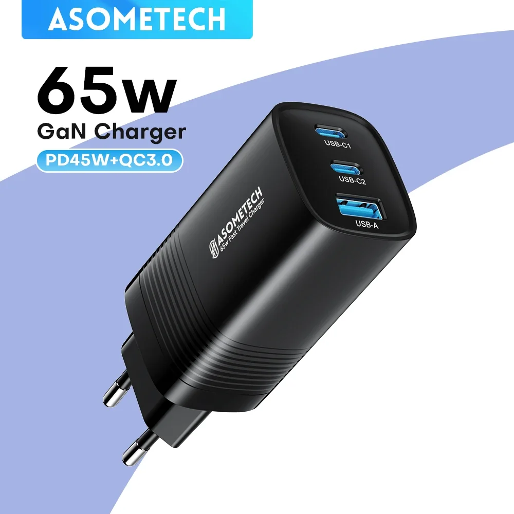 65W GaN USB Type C Fast Charger For Laptop PPS 45W PD QC 3.0 Quick Charge For iPhone 14 13 Samsung Xiaomi Realme Phone Charger