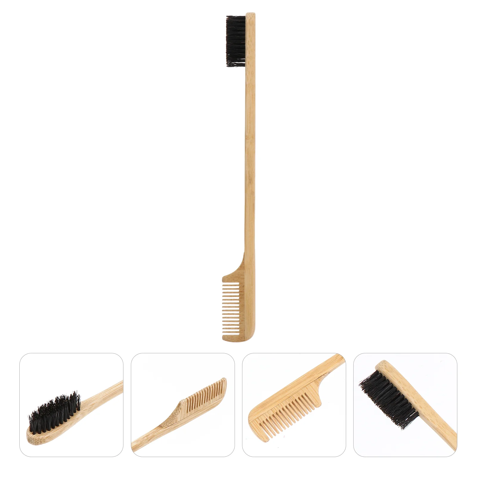 EyeblogugComb-Brosse à cils avec manche en bois, mascara allongeant, maquillage des cils, bambou