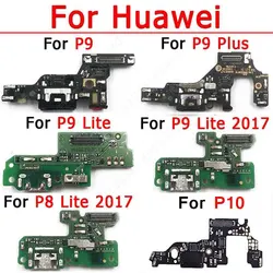 Scheda di ricarica Usb per Huawei P9 P10 Plus P8 Lite 2017 porta di ricarica presa a nastro Pcb Dock connettore piastra accessori per telefono di ricambio