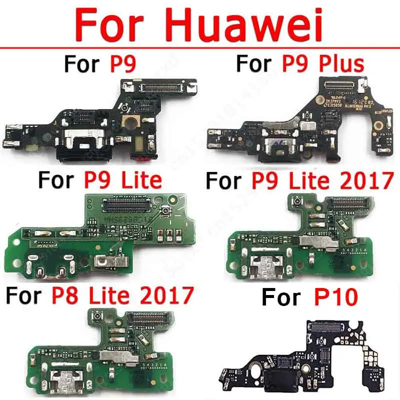 Usb Charge Board For Huawei P9 P10 Plus P8 Lite 2017 Charging Port Ribbon Socket Pcb Dock Connector Plate Spare Phone Accessorie