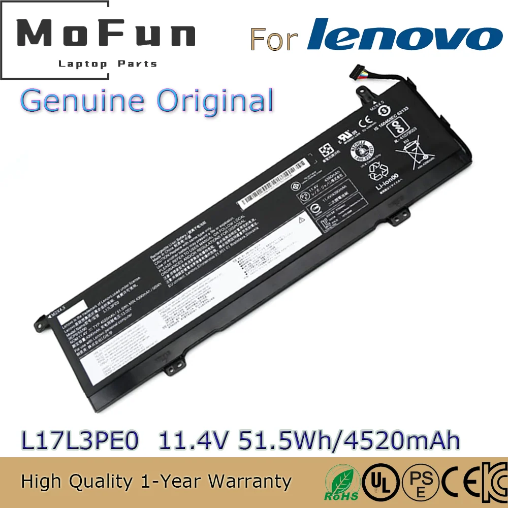 

Brand New Original L17L3PE0 11.4V 51.5Wh Laptop Battery for Lenovo Yoga 730-15IKB 730-15IWL 730-15 L17C3PE0