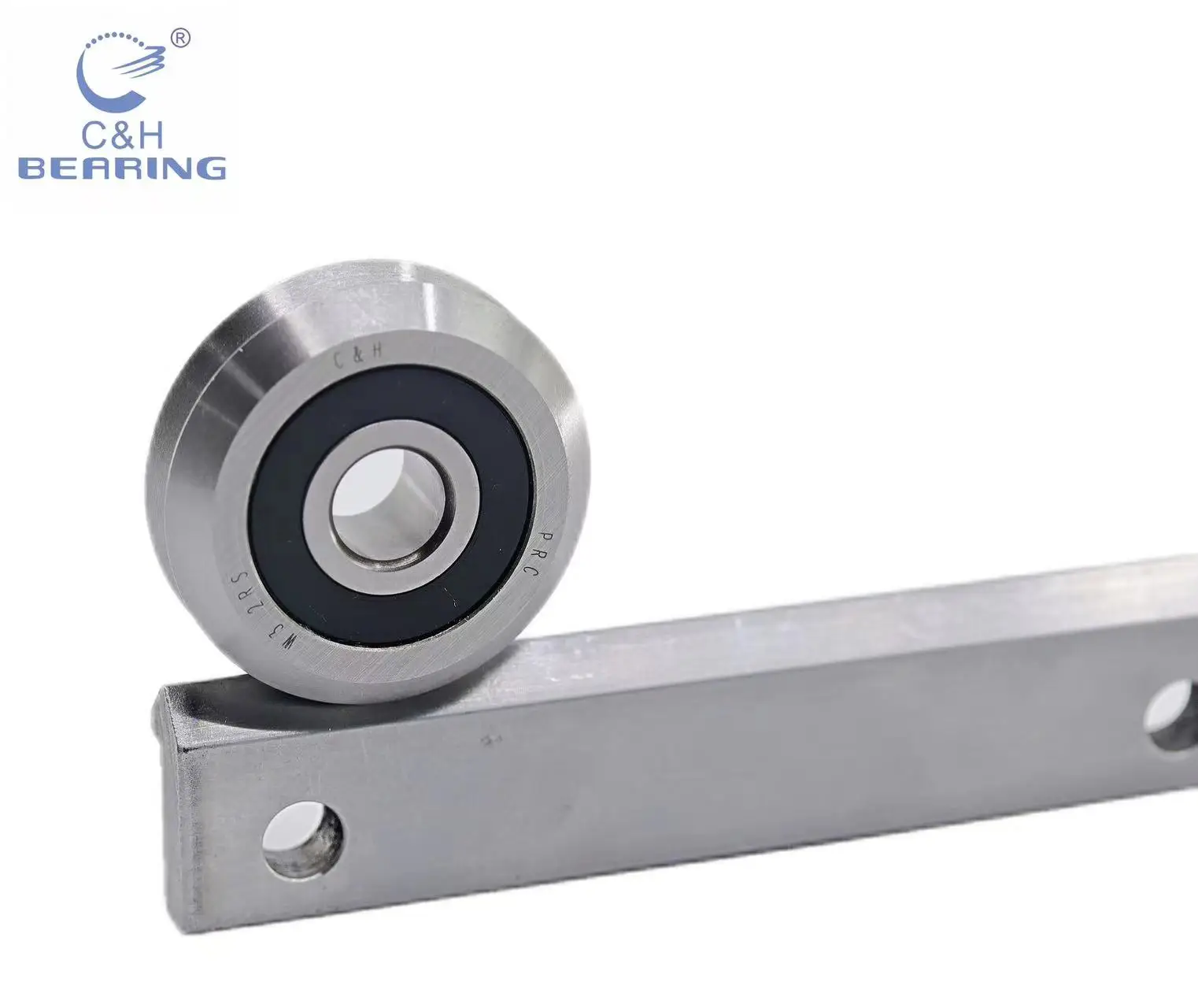 

1PICS W2SS-2RS C&H High Quality Dual V guide wheels, size 2, stainless steel, sealed, ABEC-3(P6), Kluberplex BEM 34-132