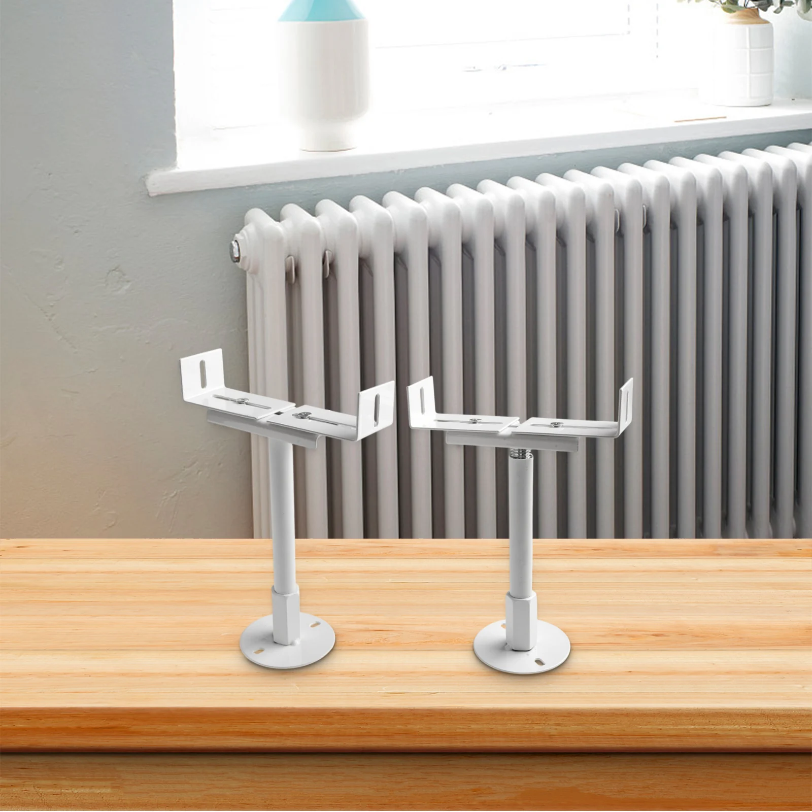 2pcs Adjustable Radiator Bracket For Cast Iron Radiator Floor Support Height 11-36cm Aluminum Underfloor Heating Accessories