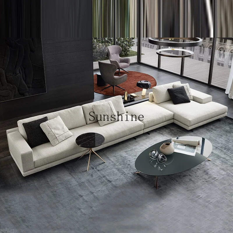 

Italian living room modern simple corner technology fabric sofa