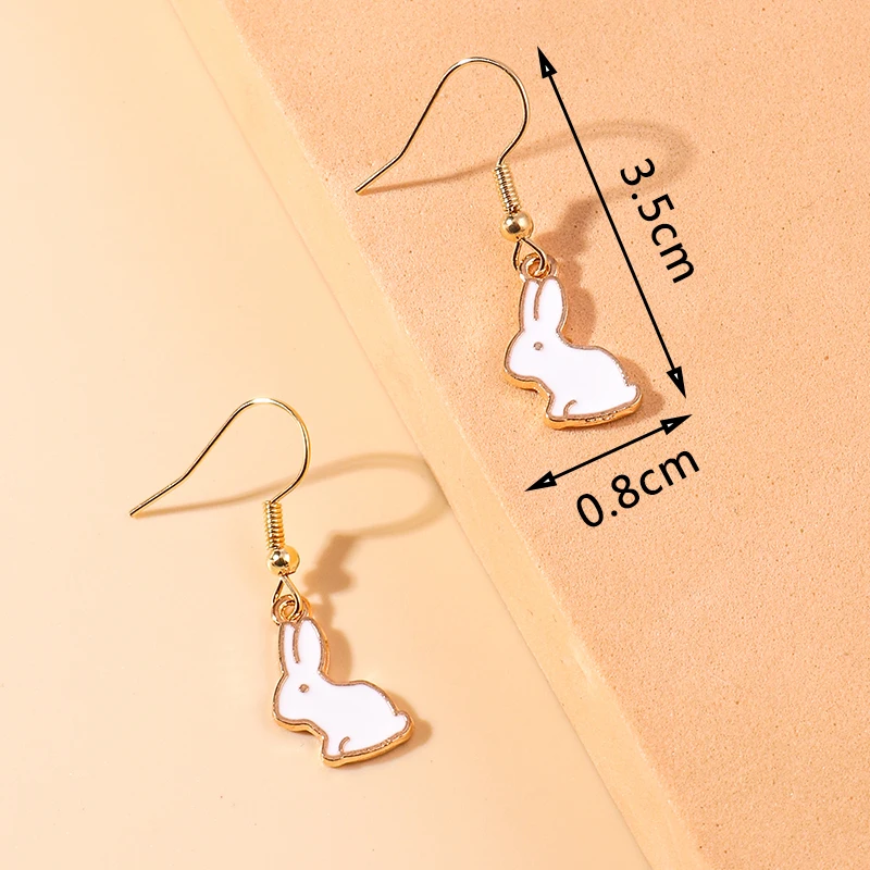 Leslie Heiße Emaille Tier Ohrringe Nette Katze Hund Kaninchen Bär Einhorn Ohrringe für Frauen Baumeln Ohrringe Geburtstag Schmuck Geschenke – Detail 8