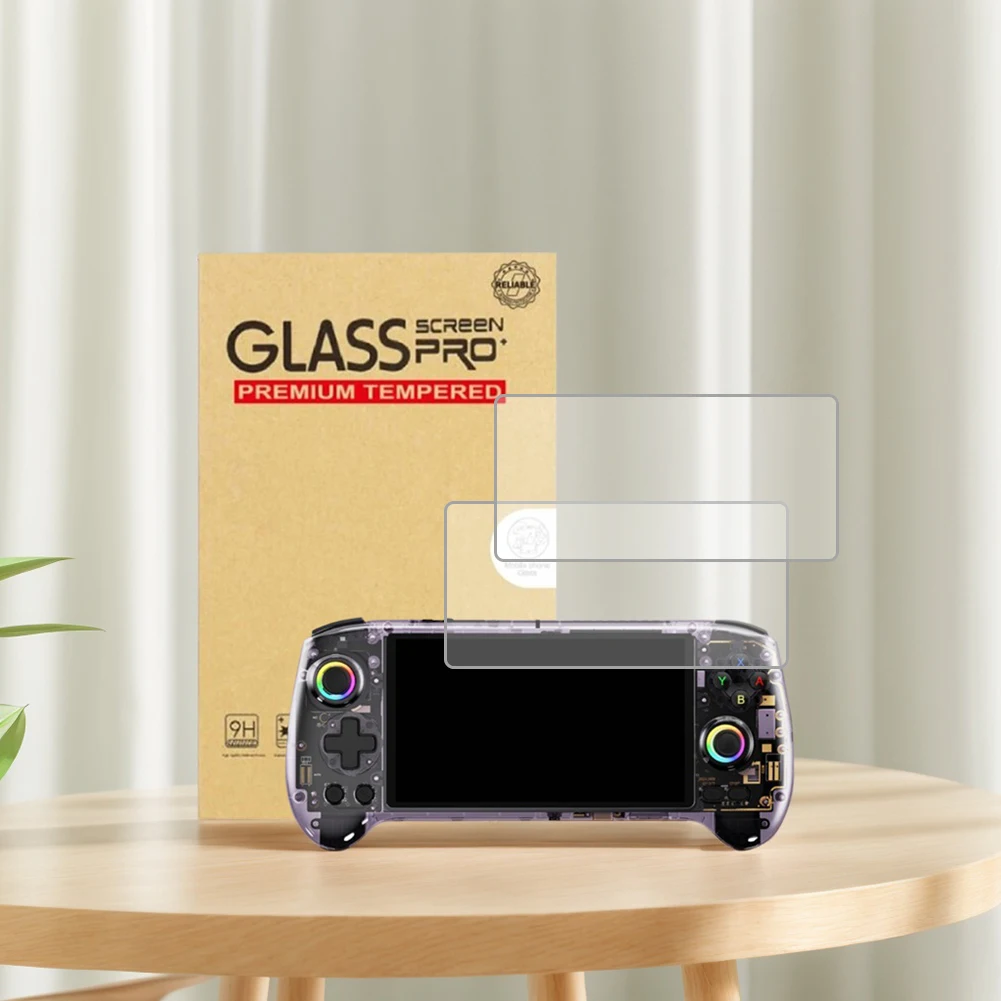 2 قطعة 9H HD الزجاج المقسى المضادة للخدش واقي للشاشة طبقة رقيقة واقية لعبة اكسسوارات ل Anbernic RG557