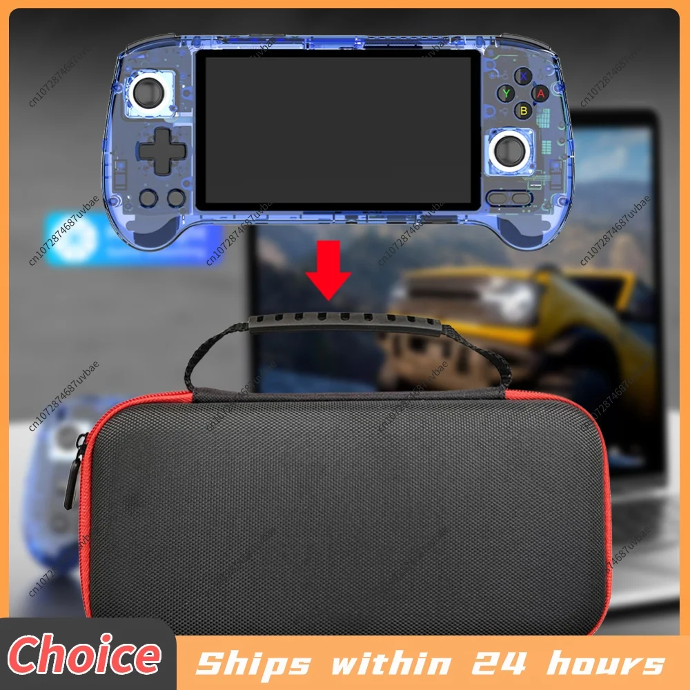 EVA Portable Storage Bag Shockproof Hardshell Case Anti-scratch with Mesh Pocket for RG556 Retro Handheld Game Console