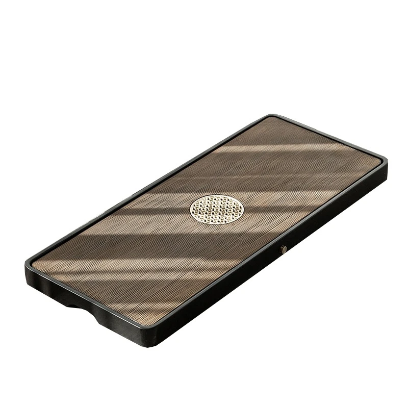 

Wujinshi tea tray with simple water storage tea table household stone dry brewing large row storage integrated tray teapot