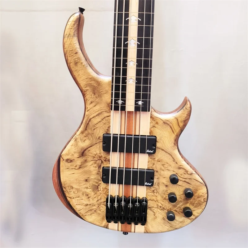 

High quality neck through body electric bass guitar, active pickup