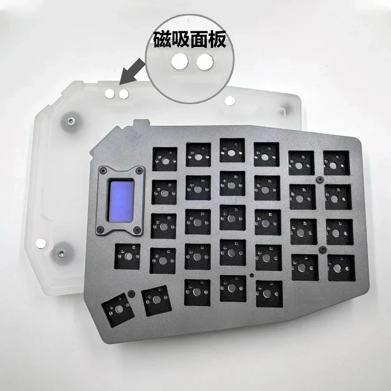 ชุดคีย์บอร์ดแบบแยกส่วน Sofle พร้อมหน้าจอ OLED แบบมีสาย DIY ปรับแต่งได้ผ่าน VIA RGB รองรับการเปลี่ยนสวิตช์แบบ Hot Swap คีย์บอร์ดเกมมิ่งแบบ Mechanical ดีไซน์ตามหลักสรีรศาสตร์ เหมาะสำหรับใช้ในสำนักงานหรือเป็นของขวัญ