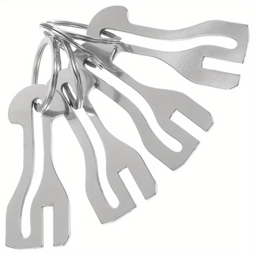 Stainless Steel Shopping Cart Token Alloy Lightweight Trolley Token Keychain Anti-loss Portable Removable Release Keyring