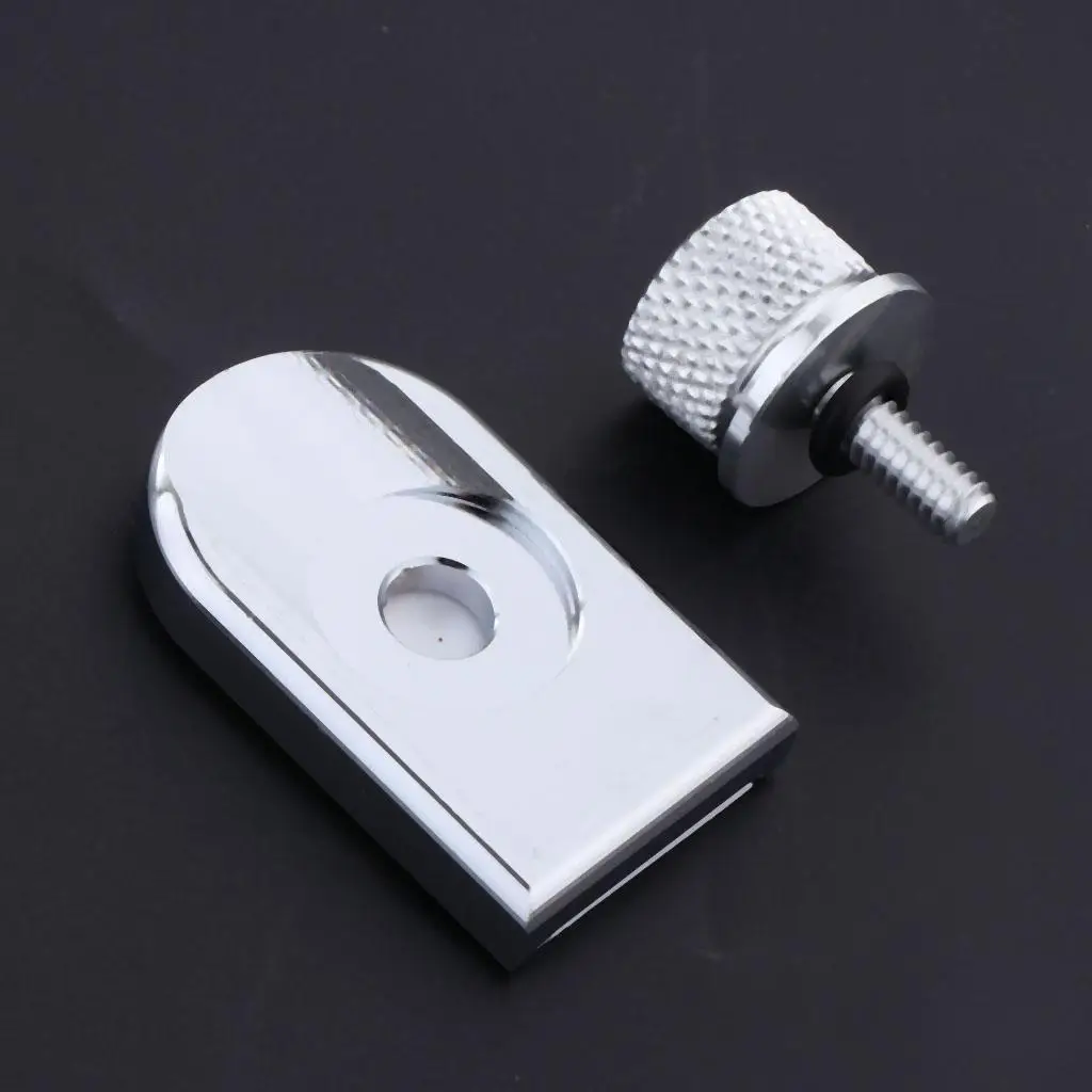 

Silver Seat Bolt Tab Screw Mount Knob Cover Kit for Harley Touring