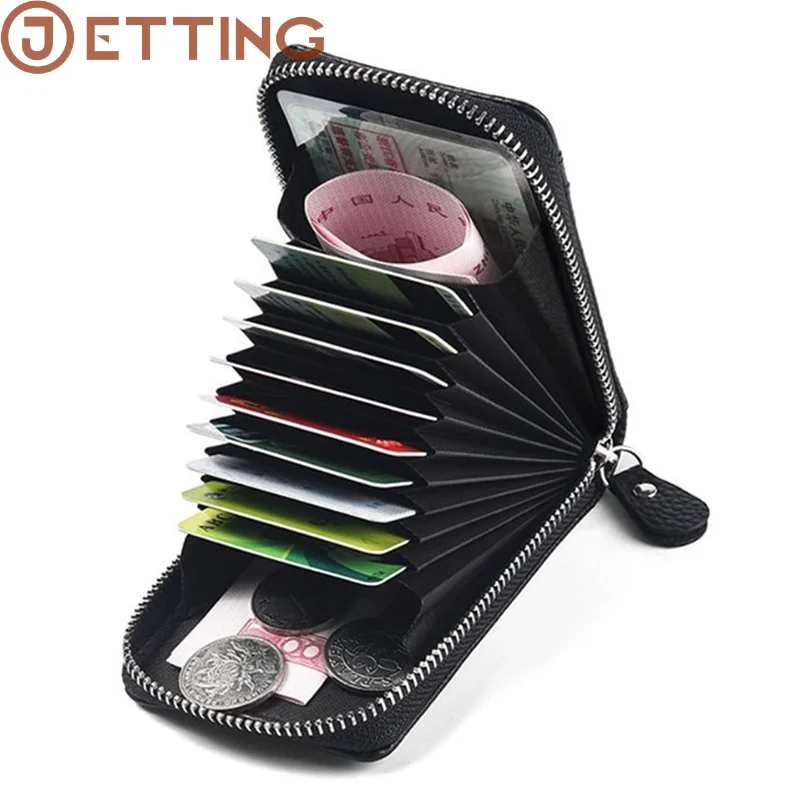 Organ Card Bag Portable Short Bank Cards Cover Business Card Clip Zipper Wallet Credit Multi-slot Cards Holder