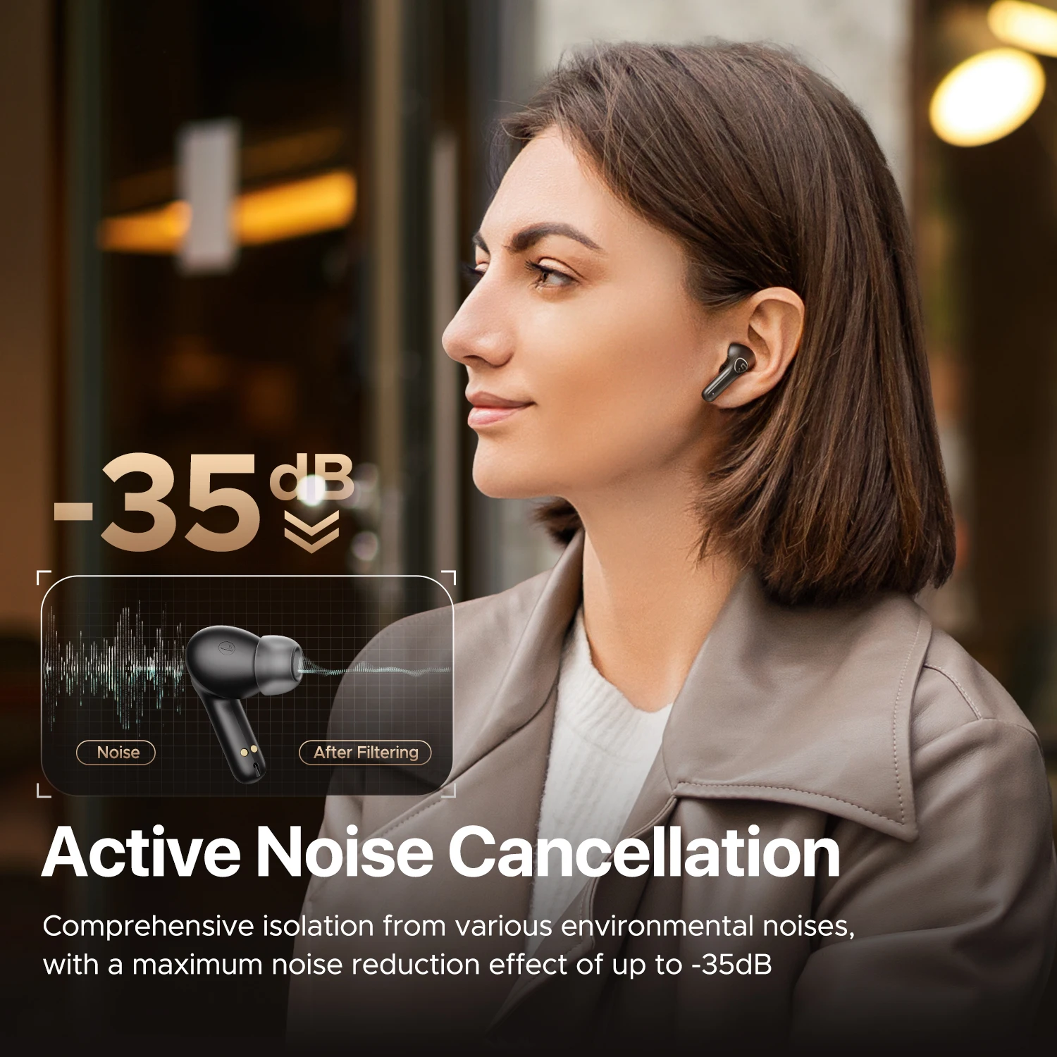 سماعات أذن لاسلكية SoundPEATS T3 pro بخاصية إلغاء الضوضاء النشطة سماعات بلوتوث V5.4 مع 4 ميكروفون، محرك 12 مم، اتصال متعدد النقاط #2