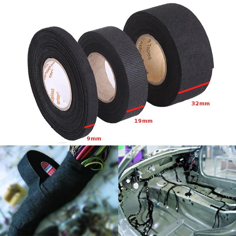 Electrical Tape Heat Resistant Harness Tape Adhesive Cloth Tape Waterproof Tape Insulating Automotive Fabric Cloth Tape